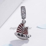 925 Sterling Silver Sailing Boat Charm Ship Charm Sport Charm Travel Charm for Pandora Charm Bracelet