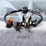 GNOCE Rabbit Skull Charm Bead Sterling Silver Black Plated Charm Bead Fit Bracelet/Necklace for Women Girls Wife Daughter