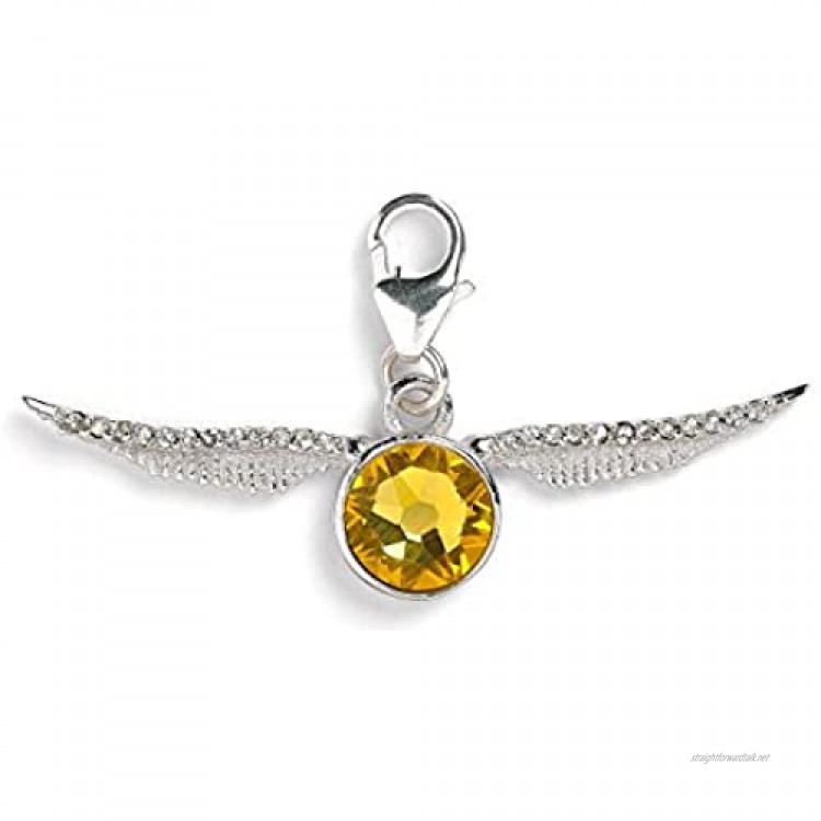 Harry Potter Sterling Silver Crystal Golden Snitch Charms