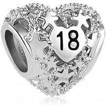 Korliya Heart Love Happy Birthday Charm Bead For Bracelet