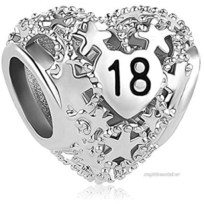 Korliya Heart Love Happy Birthday Charm Bead For Bracelet
