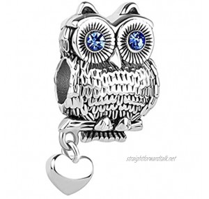Korliya Owl Lucky Animal Charm Bead For Bracelet