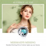 Mermaid Underwater Hot Sale 925 Sterling Silver Mermaid's Missing Round Charms Beads fit Women Bracelets Necklaces DIY Jewellery Making
