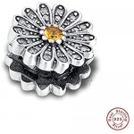 MOCCI 2020 Spring Daisy Flower Clip Bead 925 Silver DIY Fits for Original Pandora Bracelets Charm Fashion Jewelry