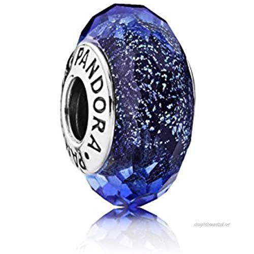 Pandora Charm 791646 Bead Silver Woman Iridescent Murano Glass Faceted