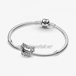 Pandora People Open Heart & Roses Charm Sterling Silver Size: 1.4 cm