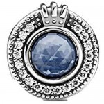 Pandora Sparkling blue crown O charm in silver/blue.
