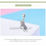 Pink Unicorn 925 Sterling Silver Licorne Memory Pendant Colourful CZ Animal Charms Fit Women Bracelets Necklaces Jewellery Making
