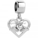 UNIQUEEN Irish Celtic Knot Irish Claddagh Friendship Love Heart in Your Hand Charms for European Bracelets