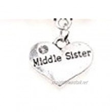 BIG SISTER - 20cm Silver Charm Sisters Bracelet Silver Pink Crystal With Complementary Gift Box Jewellery for Teens Girls. Please Choose Type