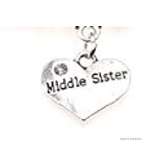 BIG SISTER - 20cm Silver Charm Sisters Bracelet Silver Pink Crystal With Complementary Gift Box Jewellery for Teens Girls. Please Choose Type