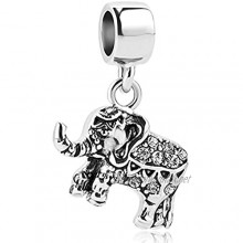 CharmSStory Elephant Charms Dangle Beads Charm for Bracelets