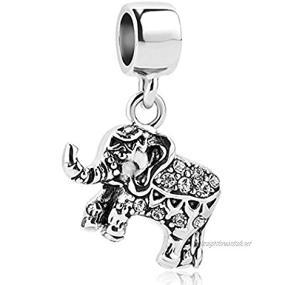 CharmSStory Elephant Charms Dangle Beads Charm for Bracelets
