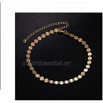 COLORFUL BLING Dainty Tiny Round Coin Circle Bracelet Gold Sliver Handmade Brecelet for Women Jewelry Gift
