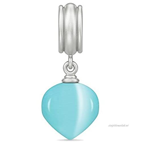 Endless Jewelry Sterling Silver Aqua Blue Spring Love Charm 43530-2