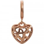 Endless Jewelry Sterling Silver Rose Gold Plated Heart Beat LoveDangle 63450