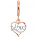 Endless Love Silver and Rose Gold Plated Dangle 63350 Charm