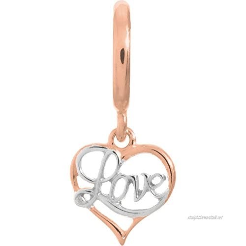 Endless Love Silver and Rose Gold Plated Dangle 63350 Charm