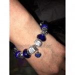 IDB Vintage Silver Tone I Love You and Daughter Glass Beaded Bracelet - Multiple Colors Available