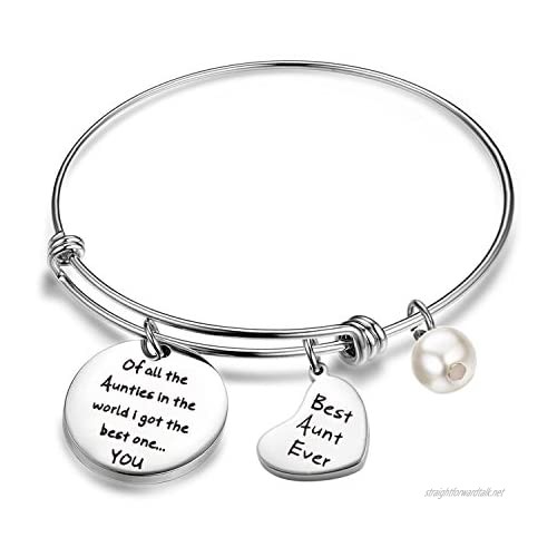 MAOFAED Aunt Gift Best Aunt Ever Bracelet of All The Aunties in The World i got The Best one.You Gift Idea for Aunt