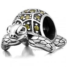 Sea Turtle Animal Charms 925 Sterling Silver Tortoise Pet Charms Bead for European Bracelet
