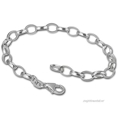 SilberDream FC0110 Bracelet Anklet 925 Sterling Silver Charm Bracelet 25 cm for Charms Pendants