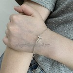 Your Always Charm Faith Cross Bracelet Religious Meaningful Gifts for Best Friend B:rose gold