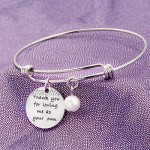 Zuo Bao Stepmother Gifts Stepmom Bracelet Thank You for Loving Me As Your Own Adjustable Charm Bracelet Mother in Law Gift