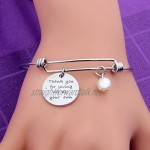 Zuo Bao Stepmother Gifts Stepmom Bracelet Thank You for Loving Me As Your Own Adjustable Charm Bracelet Mother in Law Gift