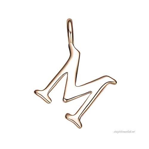 Charm Letter M Rose Gold Plated