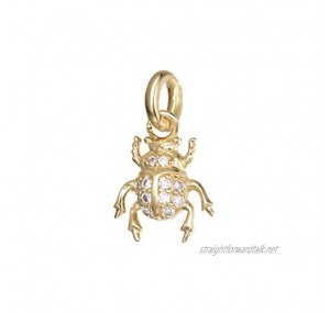 Gold Plated Beetle Charm
