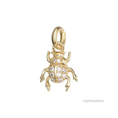 Gold Plated Beetle Charm