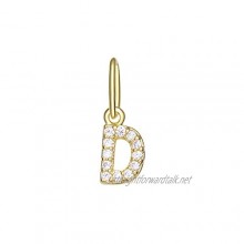 Letter D Sparkle Gold Plated Charm