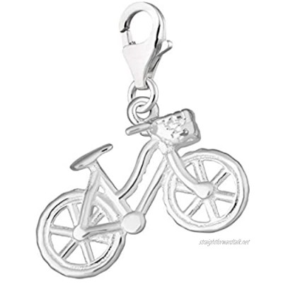 Lily Charmed - 925 Sterling Silver Bicycle Charm or 18ct Gold Plated Clip On Charm for Bracelet or Necklace