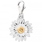 Lily Charmed - 925 Sterling Silver Daisy Flower Charm Clip On Charm for Bracelet or Necklace