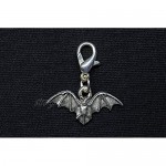 Miniblings Bat Charm Pendant for Bracelet Vampire Halloween Silver Plated