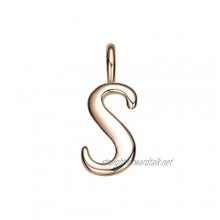 Rose Gold Plated Letter S Charm