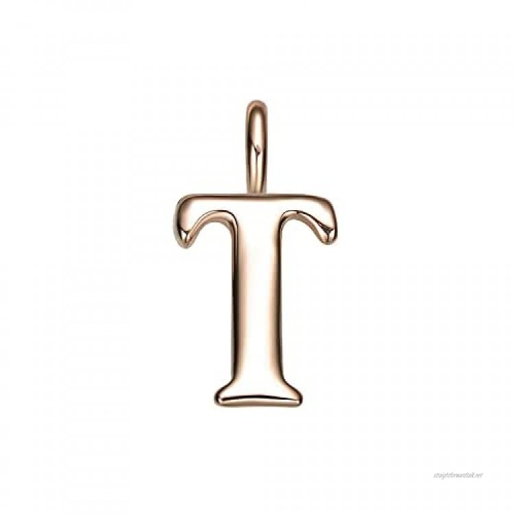 Rose Gold Plated Letter T Charm