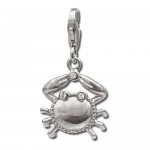 SilberDream Charms - Charm crab with cubic zirconia in 925 Sterling Silver tarnish-proof - specially for Charm Bracelet Necklace and Earrings - for women - FC683