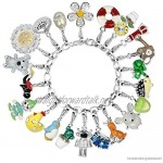 SilberDream FC616 Penguin Enamel Clover Charm Pendant for Bracelet Necklace or Earrings 925 Sterling Silver
