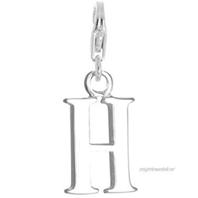 TheCharmWorks Sterling Silver Alphabet Letter H Charm on Clip