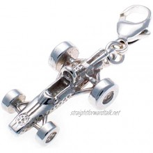 Welded Bliss Sterling 925 Silver Formula One Racing Car Lobster Clip On Charm WBC1287