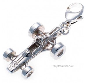 Welded Bliss Sterling 925 Silver Formula One Racing Car Lobster Clip On Charm WBC1287