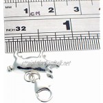 Welded Bliss Sterling 925 Silver Pig with Curly Tail Lobster Clip On Charm WBC1288