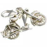 Welded Bliss Sterling 925 Solid Silver Vintage Motorbike Clip Charm WBC1279