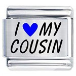 Colorev I Love (Heart) My Cousin Blur Fits all 9mm Italian Style Charm Bracelets