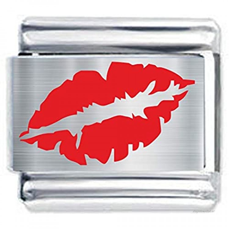 Colorev Lips In Red - Compatable with all 9mm Italian Style Charm Bracelets