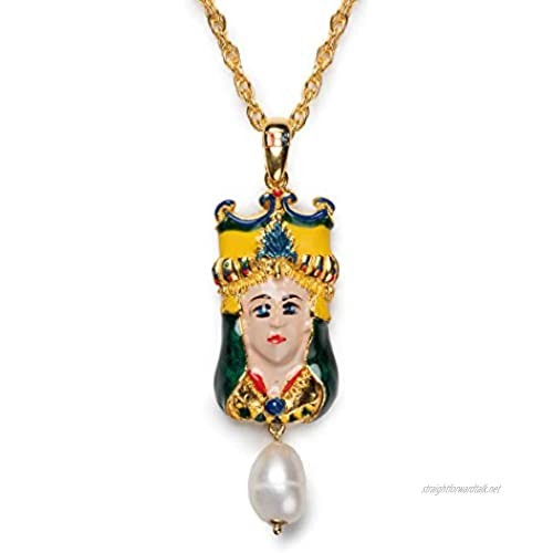 Isola Bella Necklace Woman Mori Queen in Silver and Pearl 20000383