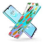 Oihxse Case Compatible with Huawei P30 Lite Clear with Chic Design Soft TPU Silicone Ultra Thin Slim Fit [Shockproof] [Anti-fingerprint] Crystal Transparent Case Cover Bumper Skin Fruits