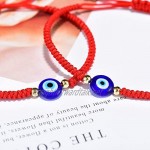 Seyaa Handmade Evil Eye Bracelets Red String Bracelet Ojo Turco Kabbalah Protection Luck Amulet Wish Bracelet Jewelry for Women Men Family Friends